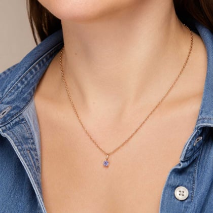 Collana con Cristallo Solitario pietra di nascita | Merci Maman