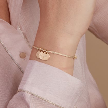 Bracelet Personnalisé Prénom Étincelant gold plated merci maman