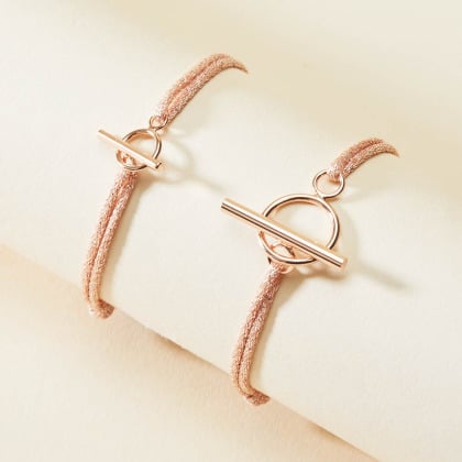Glitzerndes T-Bar Armband vergoldet merci maman