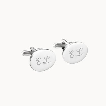 Boutons de Manchettes personnalisés Monogramme en acier  Merci Maman