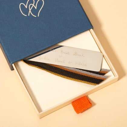 Personalisiertes Lesezeichen aus Edelstahl merci maman