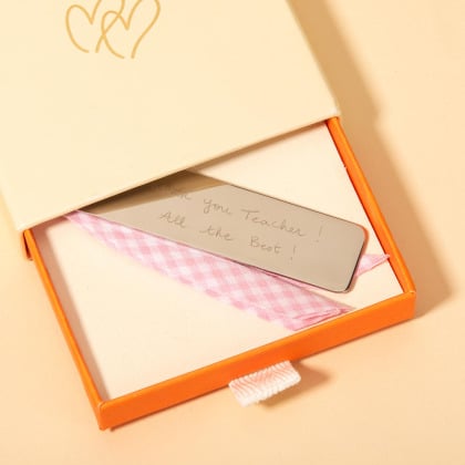 Personalisiertes Lesezeichen aus Edelstahl merci maman