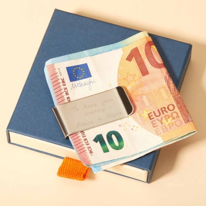 Pince à Billets personnalisée en acier merci maman