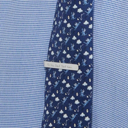 Fermacravatta personalizzato in acciaio Merci Maman
