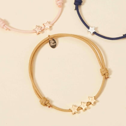 Personalised Star Initial Bracelet gold plated merci maman
