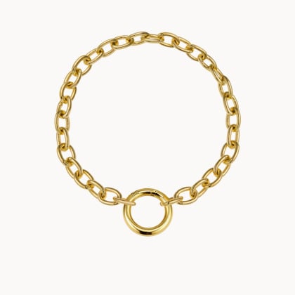 Personalised Round Lucky Charm Stainless Steel Bracelet merci maman
