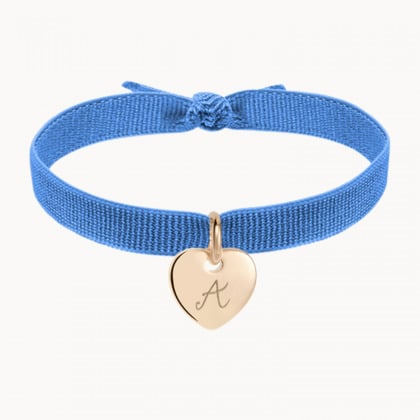 Pulsera personalizada de cinta elástica baño oro merci maman