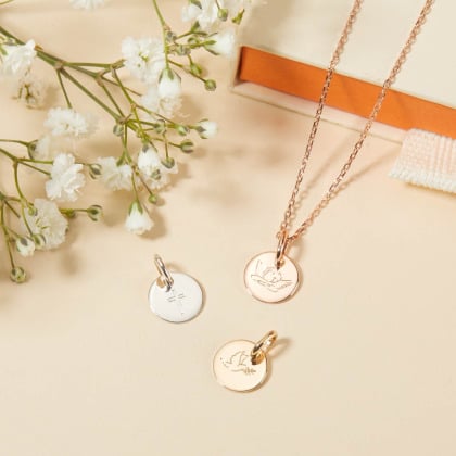 Personalised Symbol Necklace gold plated merci maman