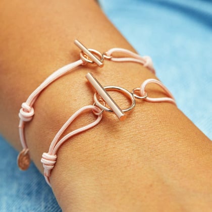 T-Bar Bracelet gold plated merci maman