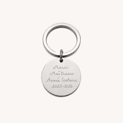 Porte-clés personnalisé Merci Maîtresse en acier merci maman