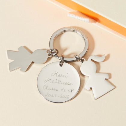 Porte-clés personnalisé Merci Maîtresse en acier merci maman