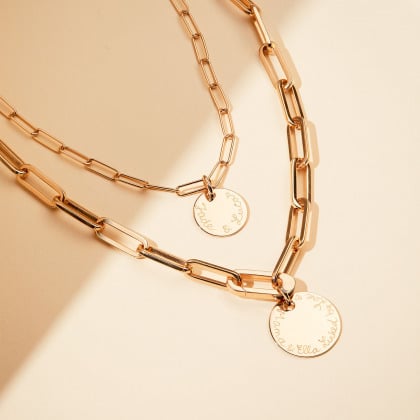 Dainty Love Links Gliederkette vergoldet merci maman