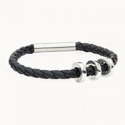 Men's Personalised Unity Leather Bracelet