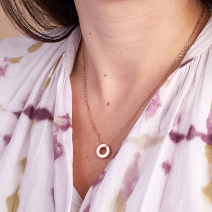 Collar Unión para parejas baño de oro merci maman