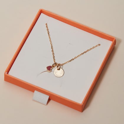 Collier Personnalisé Saint-Valentin plaqué or merci maman