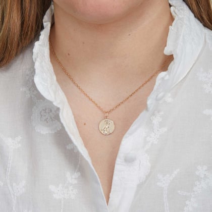 Virgin and Child Baptism Medallion Merci Maman