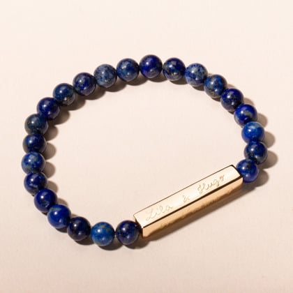 Personalised Beaded Bar Bracelet