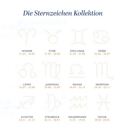 Personalisierte Sternzeichen Halskette