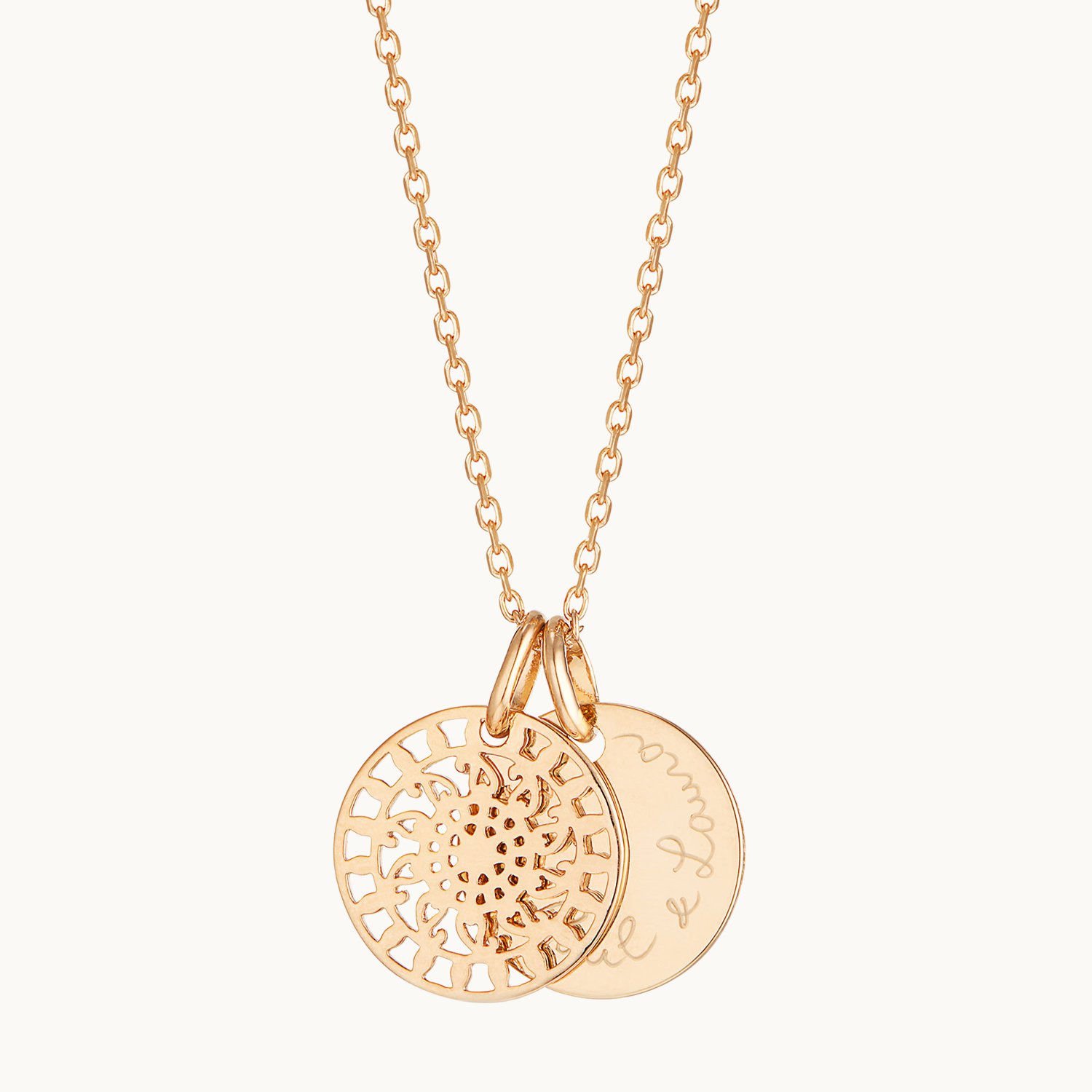 Namana Collana Mandala Geometria Sacra - Ciondolo Fiore, Placcato Oro, Senza Nichel, Regalo In Scatola