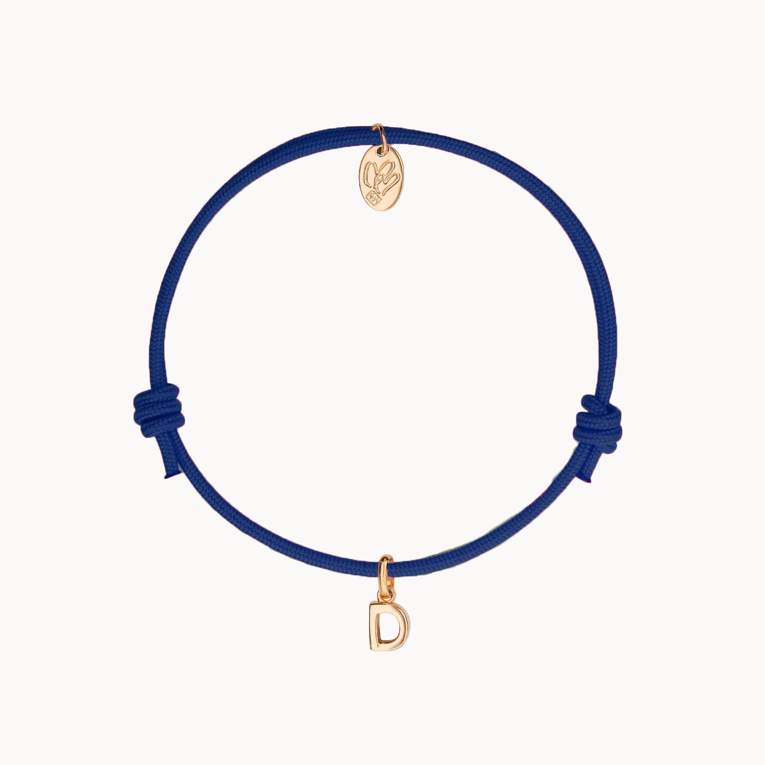 Bracciale Iniziale LOYATA In Placcato Oro 14K - Disco Monogramma 1 Cm - Catena Regolabile 15,5+3,5 Cm - Confezione Regalo