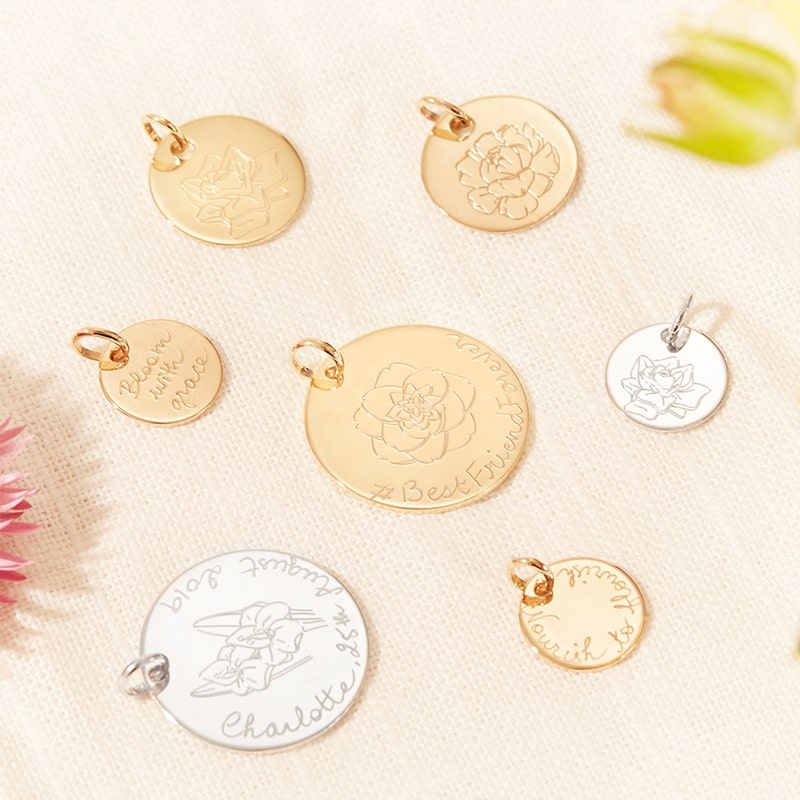 Birth flower charms