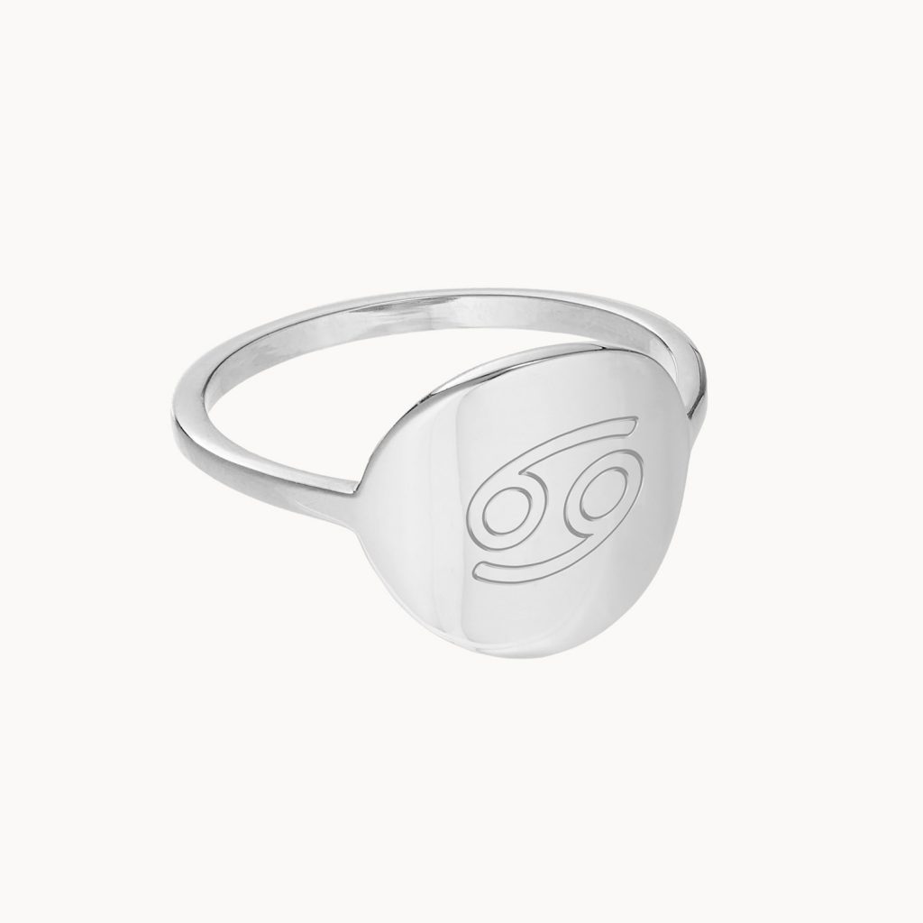 Anillo con sello Zodiaco: Cáncer