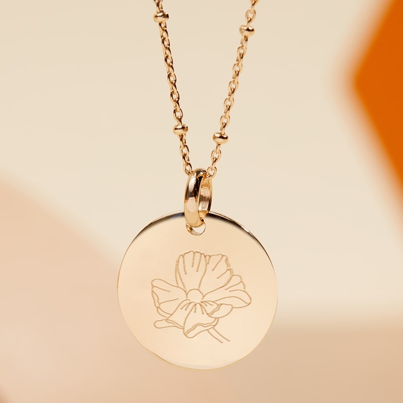 Birth flower necklace