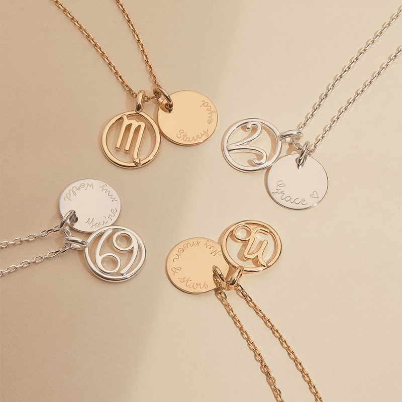 Zodiac charm necklace