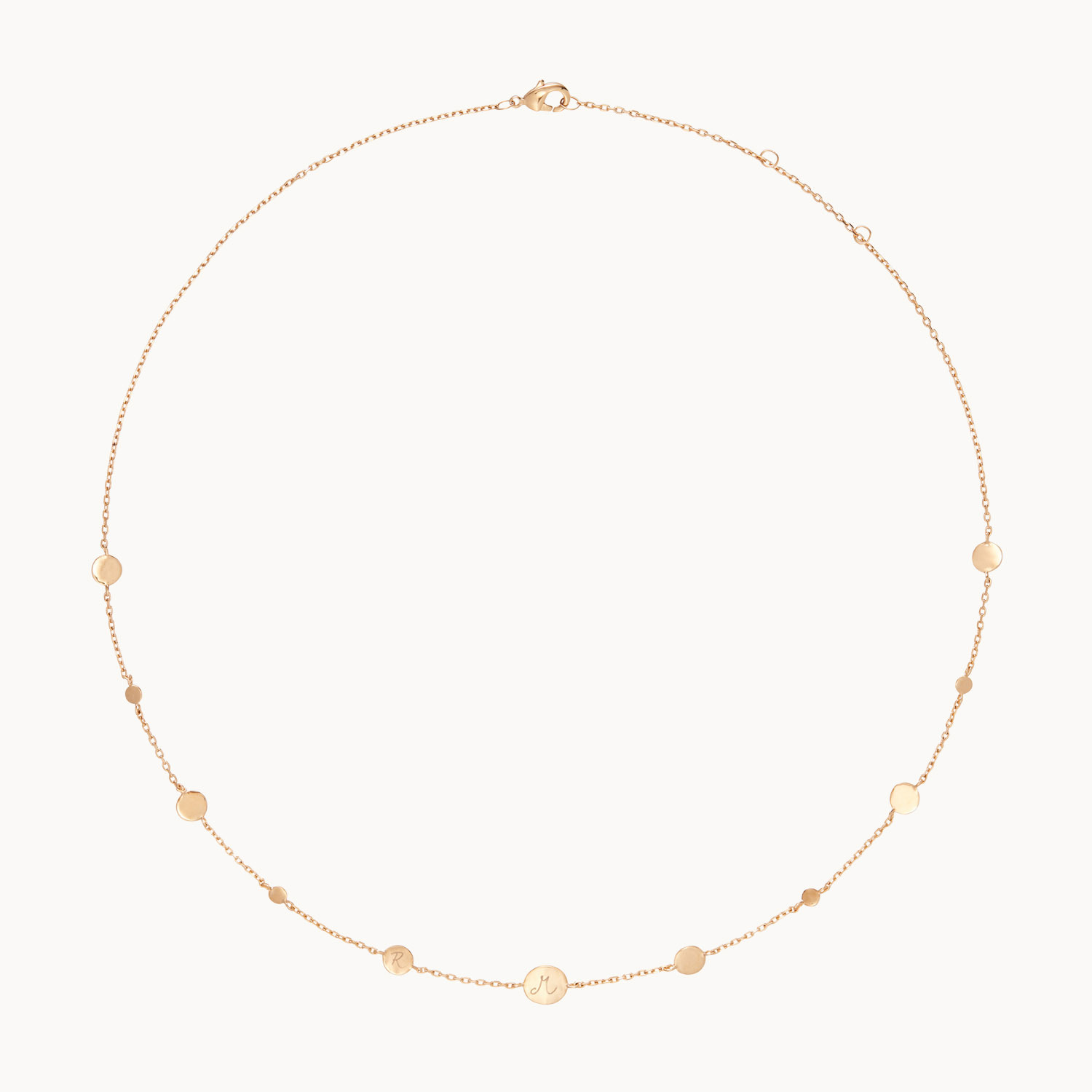 Personalised Initial Pastille Necklace Merci Maman