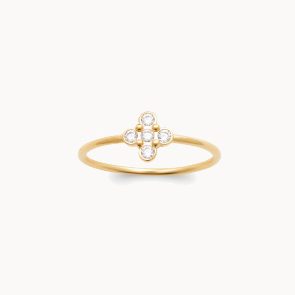 Kristall Klee Ring