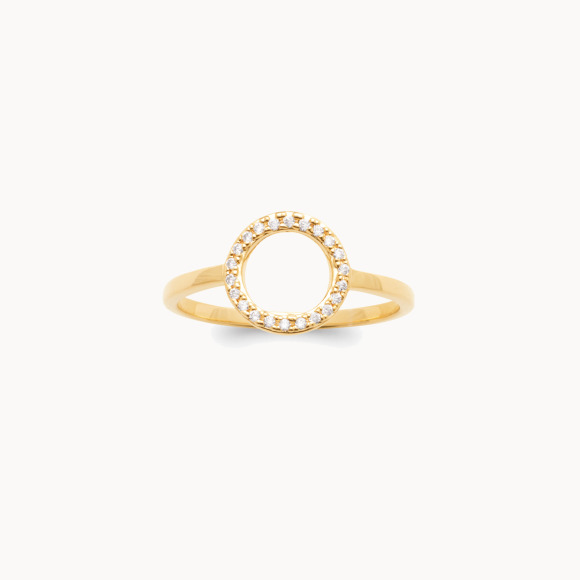 Crystal Eternity Ring gold plated merci maman