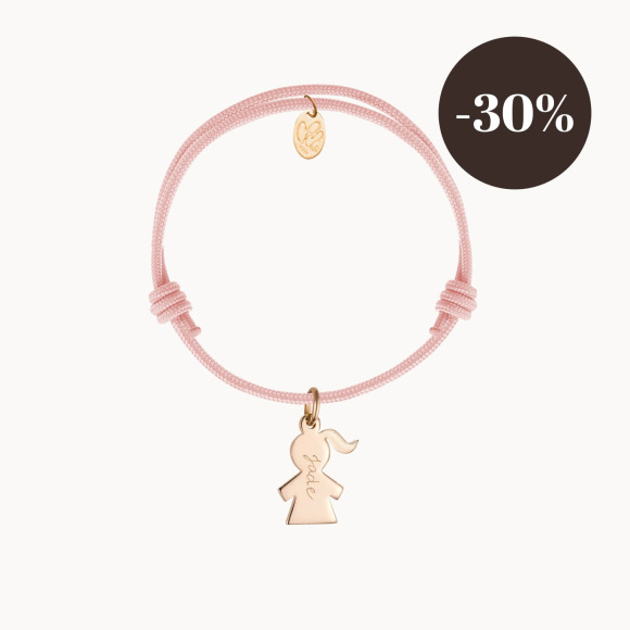 Children's Personalised Mini Girl Bracelet gold plated merci maman