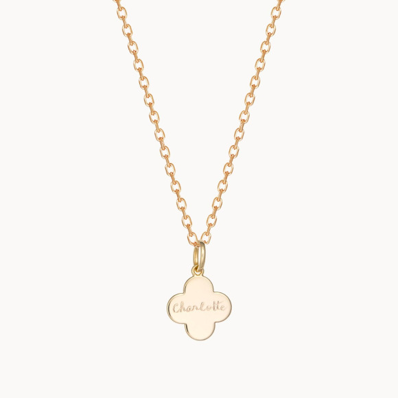 Collier personnalisé Croix Romane Plaqué or Merci Maman