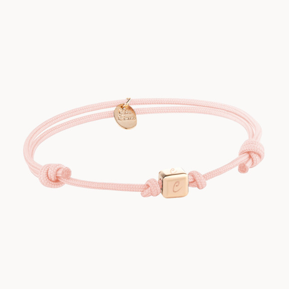 Personalisiertes Würfel Armband für Kinder vergoldet merci maman