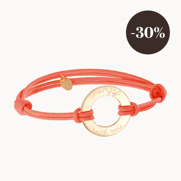 Personalised Eternity Bracelet gold plated merci maman