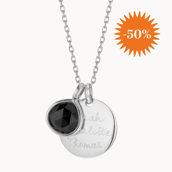 Collier personnalisé Pierre fine Onyx Noir