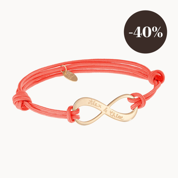 Personalised Infinity Bracelet gold plated merci maman