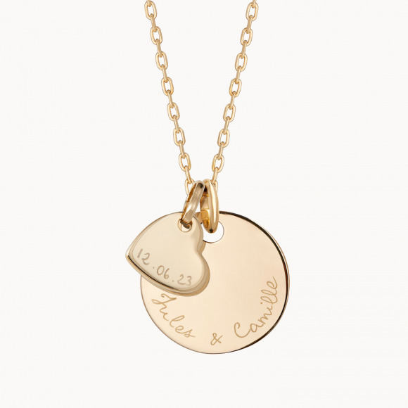 personalised love necklace gold plated merci maman