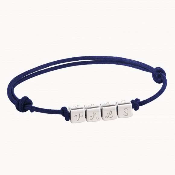 Pulsera Dado personalizada para hombre plata merci maman