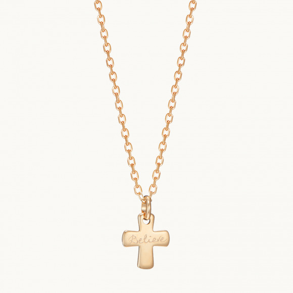 Personalised Christening or Communion Necklace gold plated merci maman