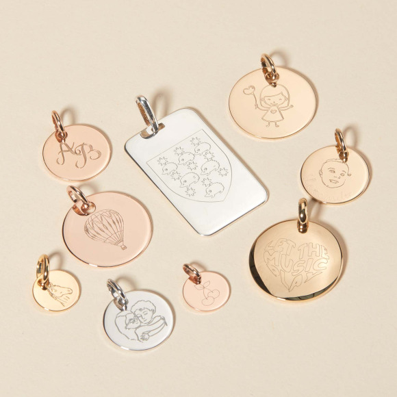 Your tattoo - Personalised Charm gold plated merci maman