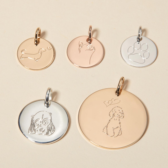 Animal or paw print - Personalised Charm baño de or merci maman