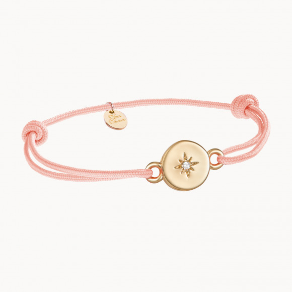 Personalisiertes Mini Kristall Charm Armband vergoldet merci maman