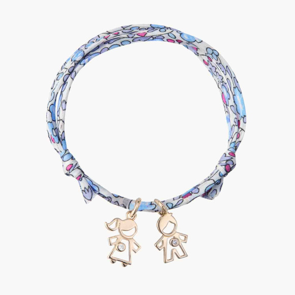 Mini Crystal Family Liberty Bracelet gold plated merci maman