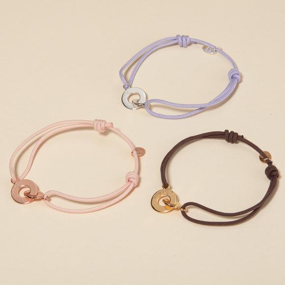 Bracciale Mini Intrecciato Personalizzato Placcato in oro Merci Maman