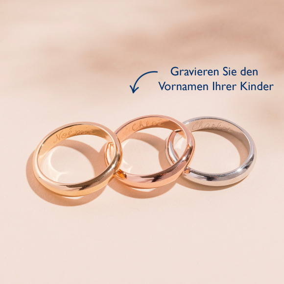 Personalisierter Namensring vergoldet sterlingsilbe rose vergoldet merci maman