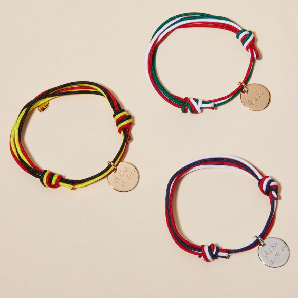 Pulsera personalizada de las Olimpiadas baño de oro merci maman