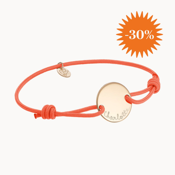 Personalised Pastille Bracelet gold plated merci maman