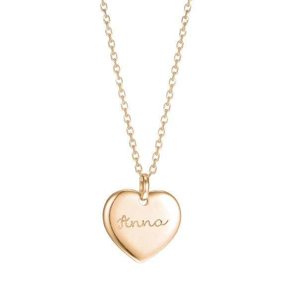Collana Personalizzata Cuore placcato in oro merci maman
