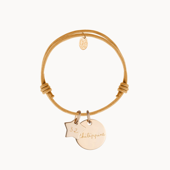 Personalised Anniversary Bracelet gold plated merci maman